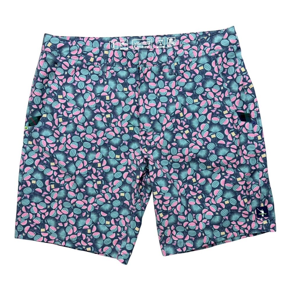 William Murray Mens 32 Waist Seed Spitter Water‎ Hazard Watermelon Golf Shorts